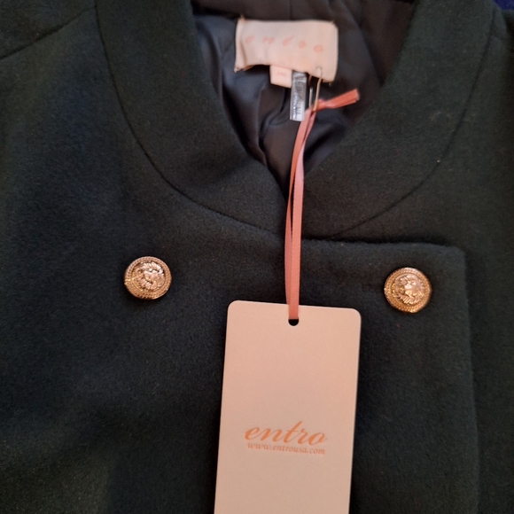ENTRO brand Size Medium Dark Green Peacoat - Picture 3 of 5